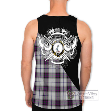 Alexander of Menstry Dress Tartan Men's Tank Top with Family Crest and Military Logo Style