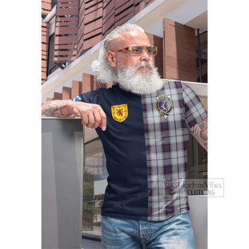 Alexander of Menstry Dress Tartan Cotton T-shirt with Scottish Lion Royal Arm Half Style