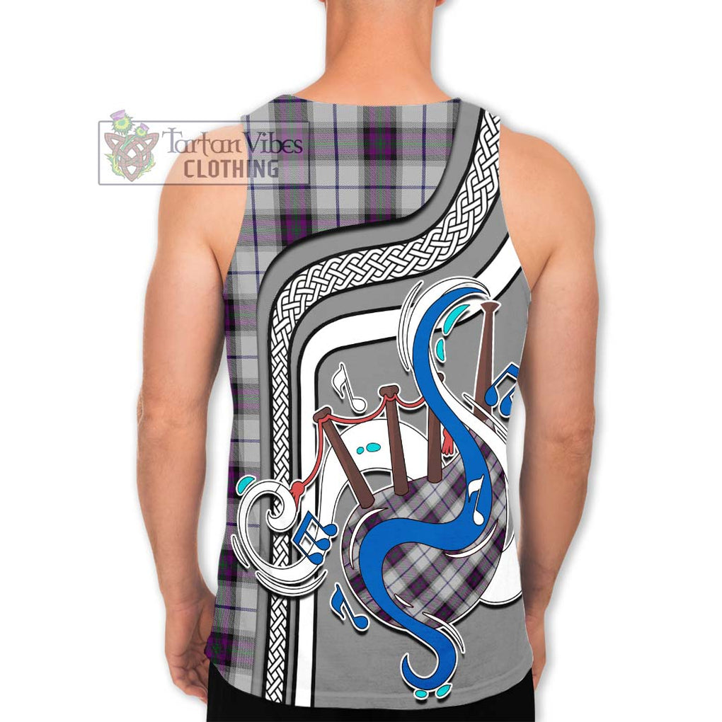 Alexander of Menstry Dress Tartan Men's Tank Top with Epic Bagpipe Style - Tartanvibesclothing Shop