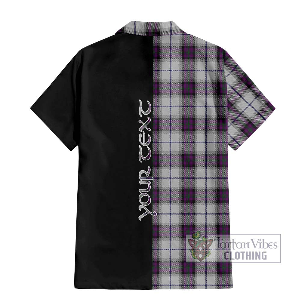 Tartan Vibes Clothing Alexander of Menstry Dress Tartan Short Sleeve Button Shirt with Family Crest and Half Of Me Style