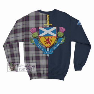 Alexander of Menstry Dress Tartan Sweatshirt Alba with Scottish Lion Royal Arm Half Style