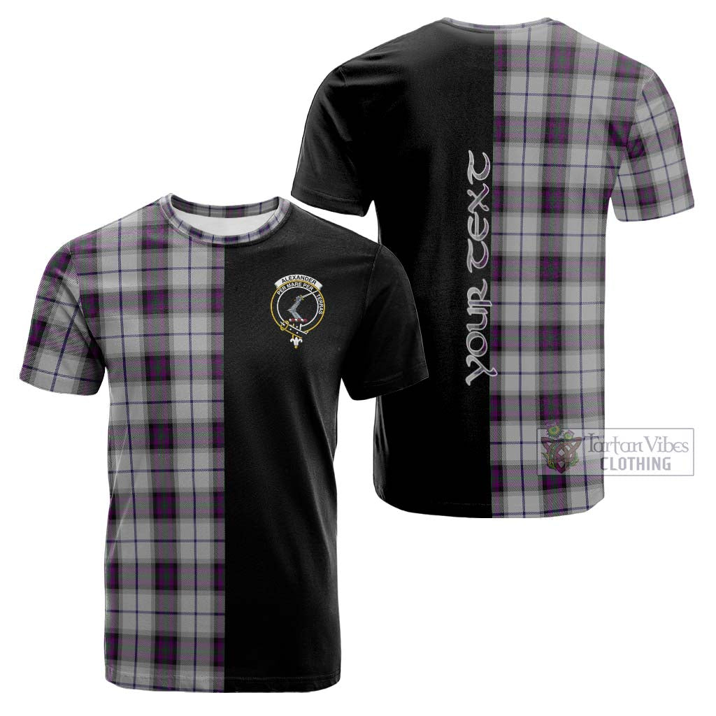 Tartan Vibes Clothing Alexander of Menstry Dress Tartan Cotton T-shirt with Family Crest and Half Of Me Style