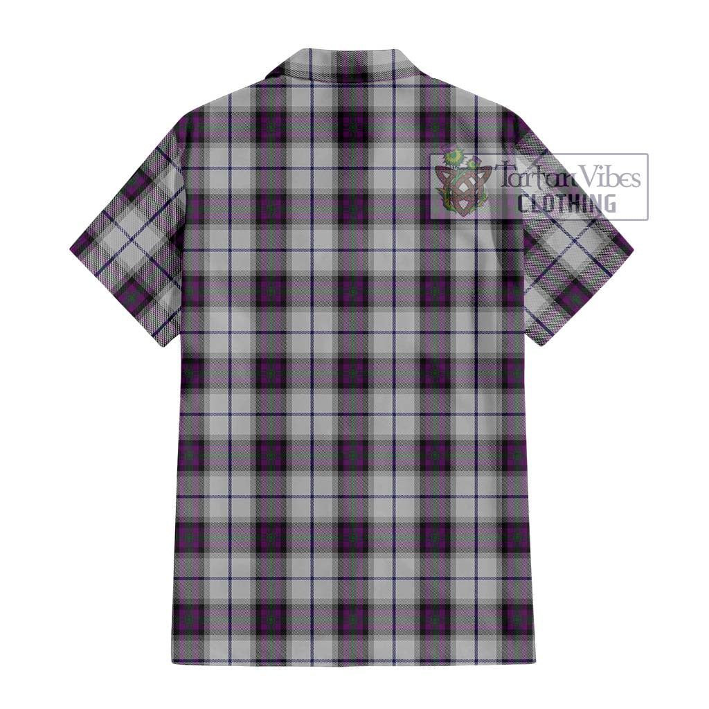 Tartan Vibes Clothing Alexander of Menstry Dress Tartan Short Sleeve Button Shirt with Family Crest DNA In Me Style