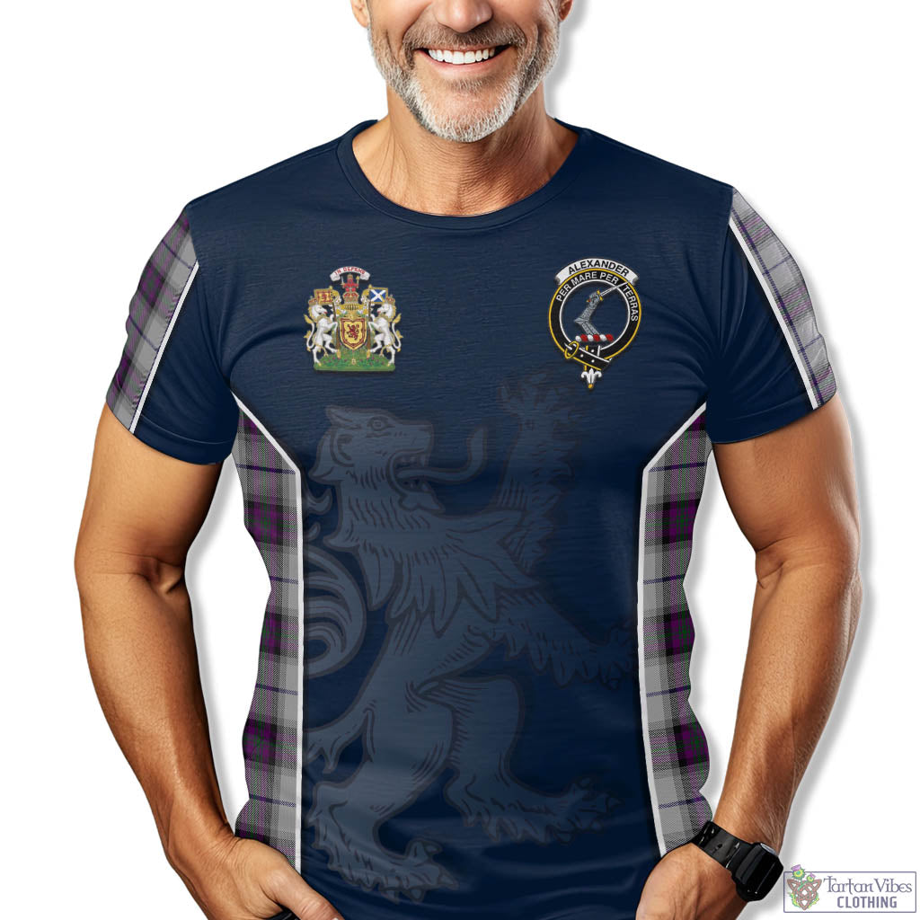 Tartan Vibes Clothing Alexander of Menstry Dress Tartan T-Shirt with Family Crest and Lion Rampant Vibes Sport Style