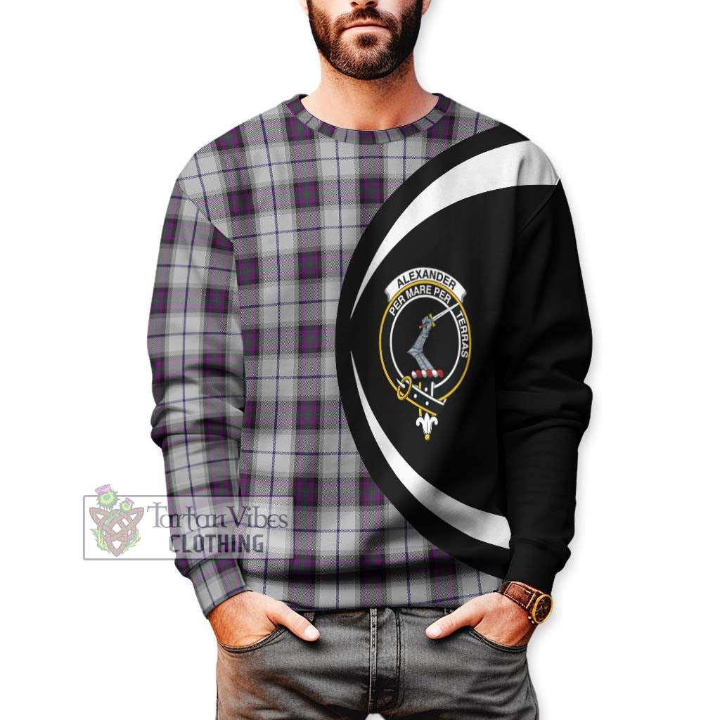 Alexander of Menstry Dress Tartan Sweatshirt with Family Crest Circle Style - Tartan Vibes Clothing