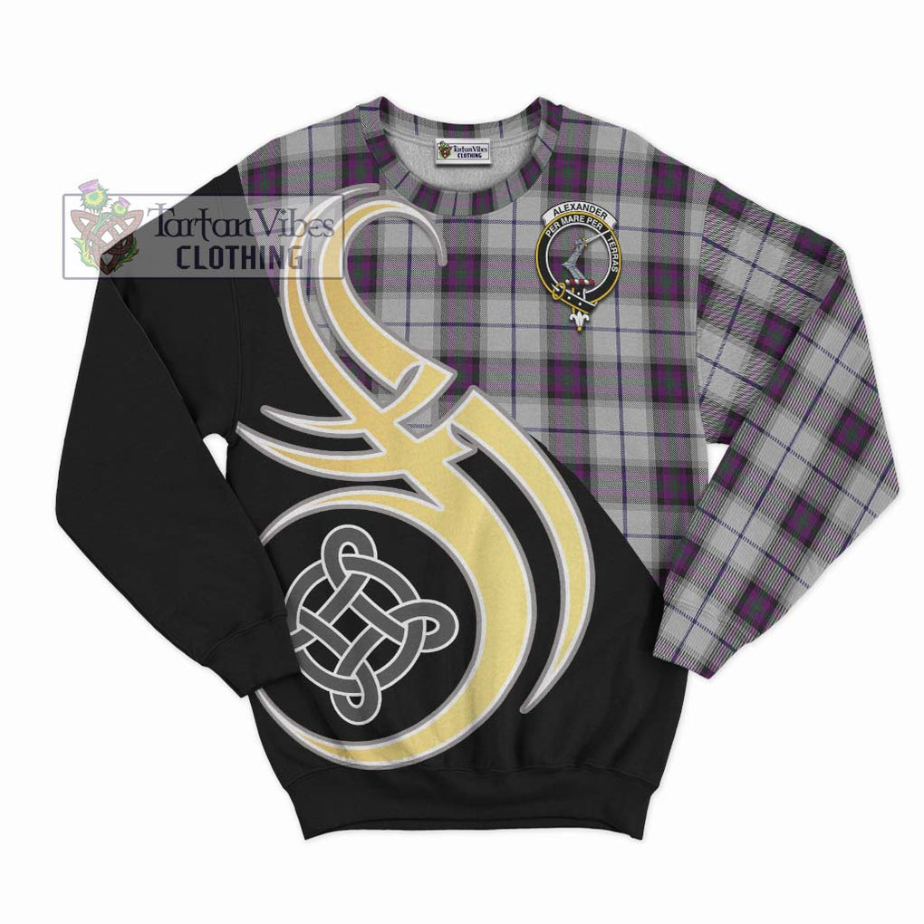 Alexander of Menstry Dress Tartan Sweatshirt with Family Crest and Celtic Symbol Style - Tartan Vibes Clothing