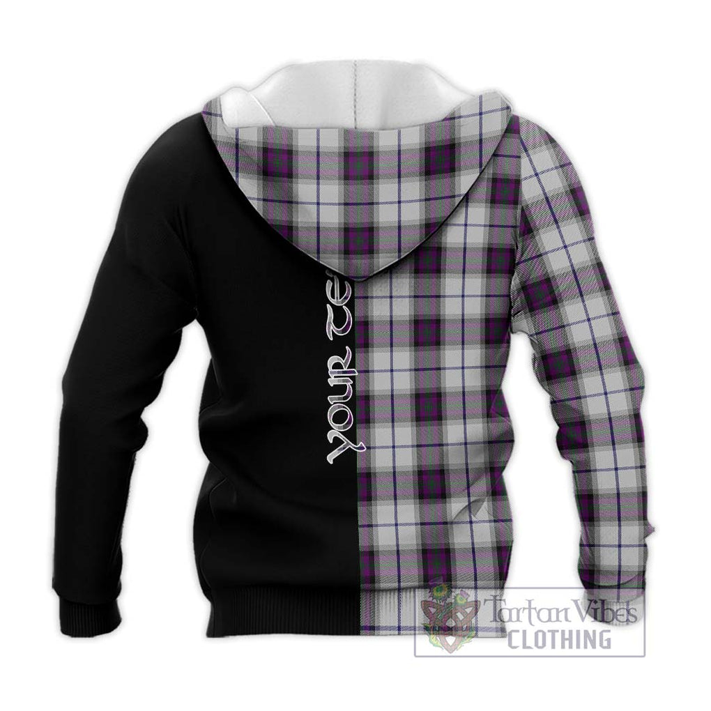 Alexander of Menstry Dress Tartan Knitted Hoodie with Family Crest and Half Of Me Style - Tartanvibesclothing Shop