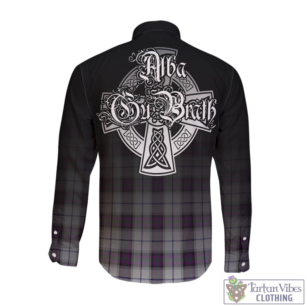 Tartan Vibes Clothing Alexander of Menstry Dress Tartan Long Sleeve Button Up Featuring Alba Gu Brath Family Crest Celtic Inspired