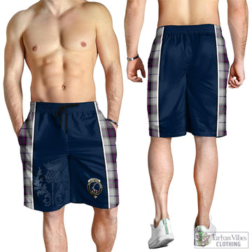 Alexander of Menstry Dress Tartan Men's Shorts with Family Crest and Scottish Thistle Vibes Sport Style