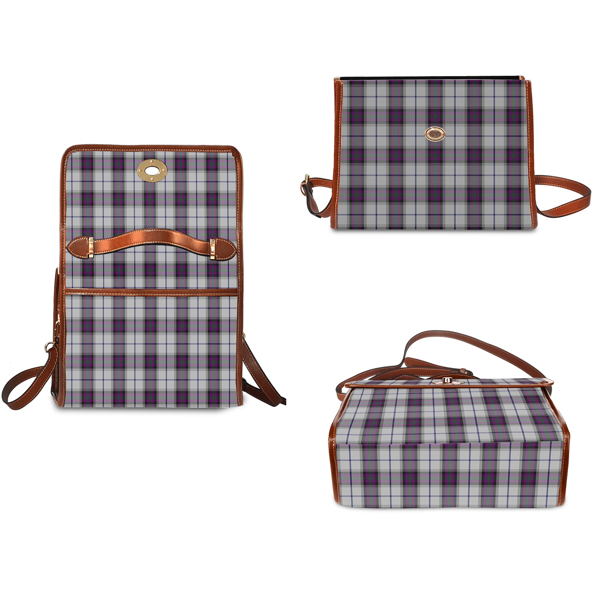 Alexander of Menstry Dress Tartan Leather Strap Waterproof Canvas Bag - Tartanvibesclothing