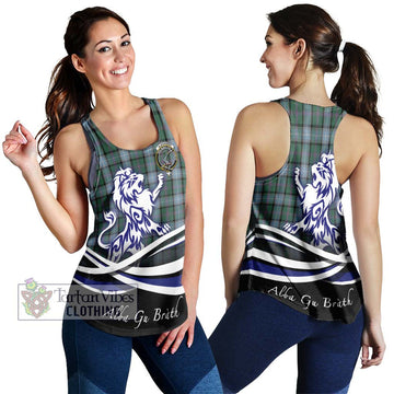 Alexander of Menstry Hunting Tartan Women's Racerback Tanks with Alba Gu Brath Regal Lion Emblem