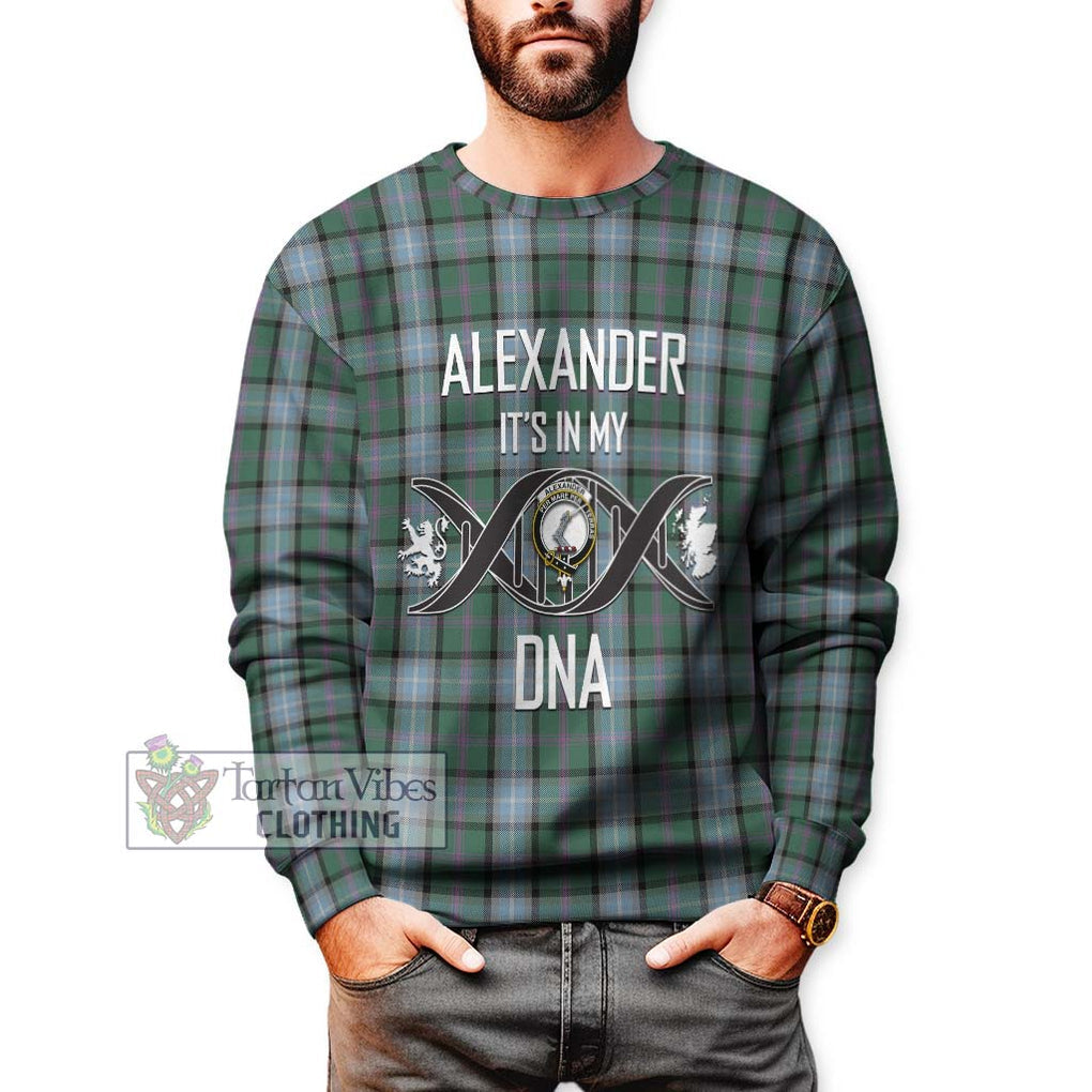 Alexander of Menstry Hunting Tartan Sweatshirt with Family Crest DNA In Me Style Unisex - Tartanvibesclothing Shop