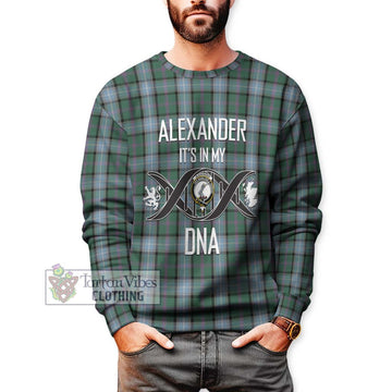 Alexander of Menstry Hunting Tartan Sweatshirt with Family Crest DNA In Me Style