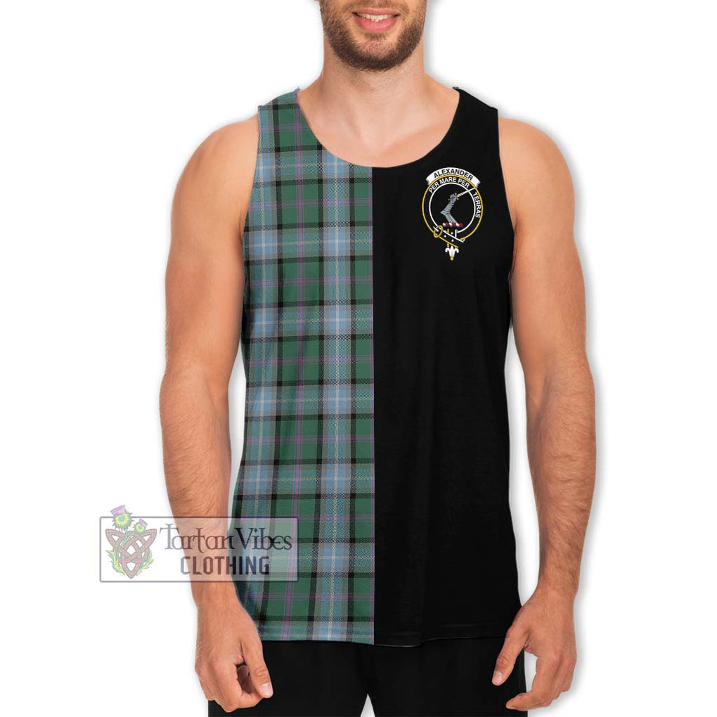 Alexander of Menstry Hunting Tartan Men's Tank Top with Family Crest and Half Of Me Style Men - Tartanvibesclothing Shop