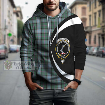 Alexander of Menstry Hunting Tartan Hoodie with Family Crest Circle Style