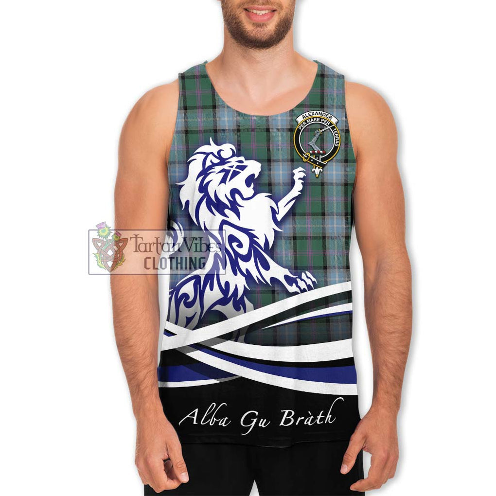 Alexander of Menstry Hunting Tartan Men's Tank Top with Alba Gu Brath Regal Lion Emblem Men - Tartanvibesclothing Shop