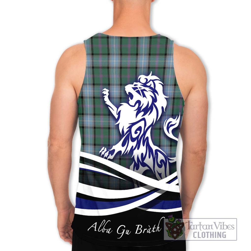 Alexander of Menstry Hunting Tartan Men's Tank Top with Alba Gu Brath Regal Lion Emblem - Tartanvibesclothing Shop