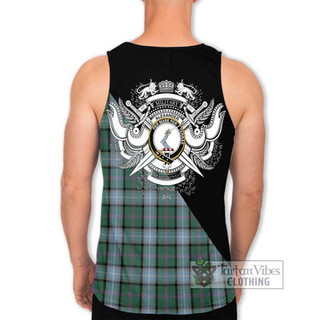 Alexander of Menstry Hunting Tartan Men's Tank Top with Family Crest and Military Logo Style