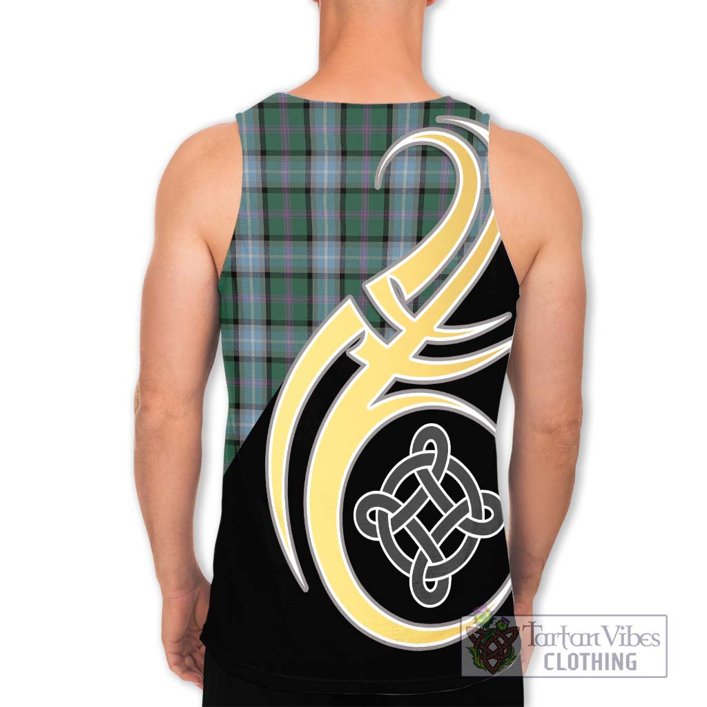 Alexander of Menstry Hunting Tartan Men's Tank Top with Family Crest and Celtic Symbol Style - Tartan Vibes Clothing