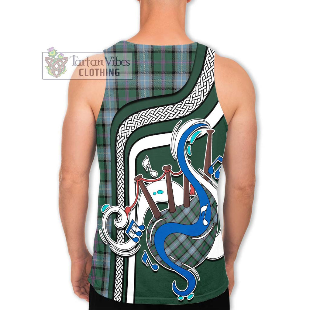 Alexander of Menstry Hunting Tartan Men's Tank Top with Epic Bagpipe Style - Tartanvibesclothing Shop