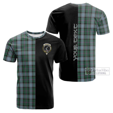 Alexander of Menstry Hunting Tartan Cotton T-shirt with Family Crest and Half Of Me Style