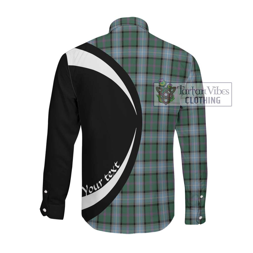 Alexander of Menstry Hunting Tartan Long Sleeve Button Up with Family Crest Circle Style Men's Shirt - Tartan Vibes Clothing