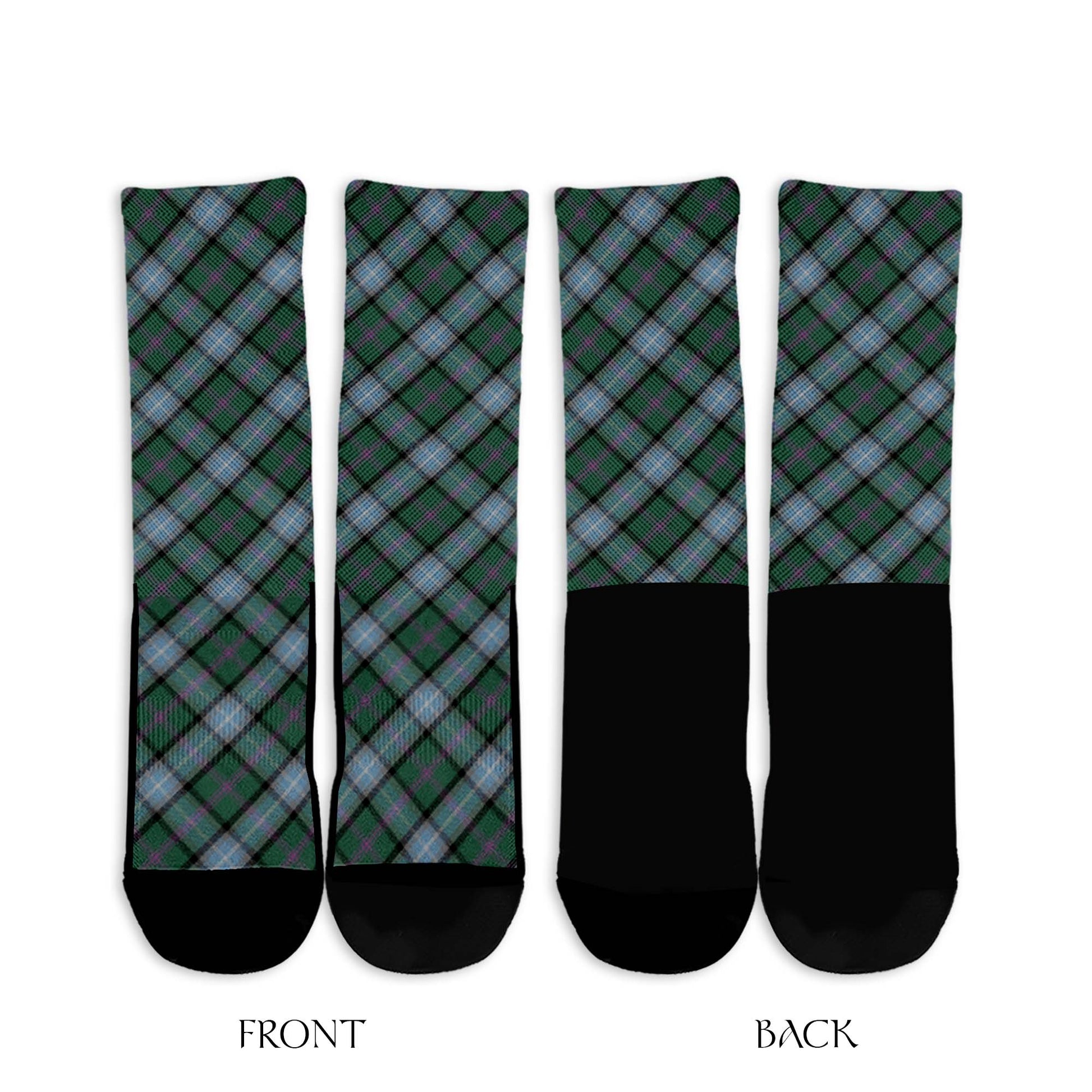 Alexander of Menstry Hunting Tartan Crew Socks Cross Tartan Style - Tartanvibesclothing