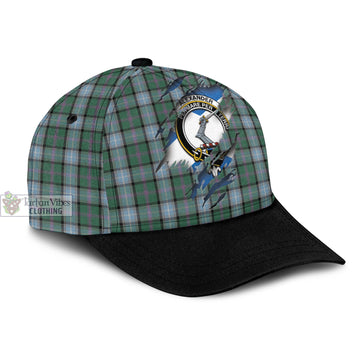 Alexander of Menstry Hunting Tartan Classic Cap with Family Crest In Me Style