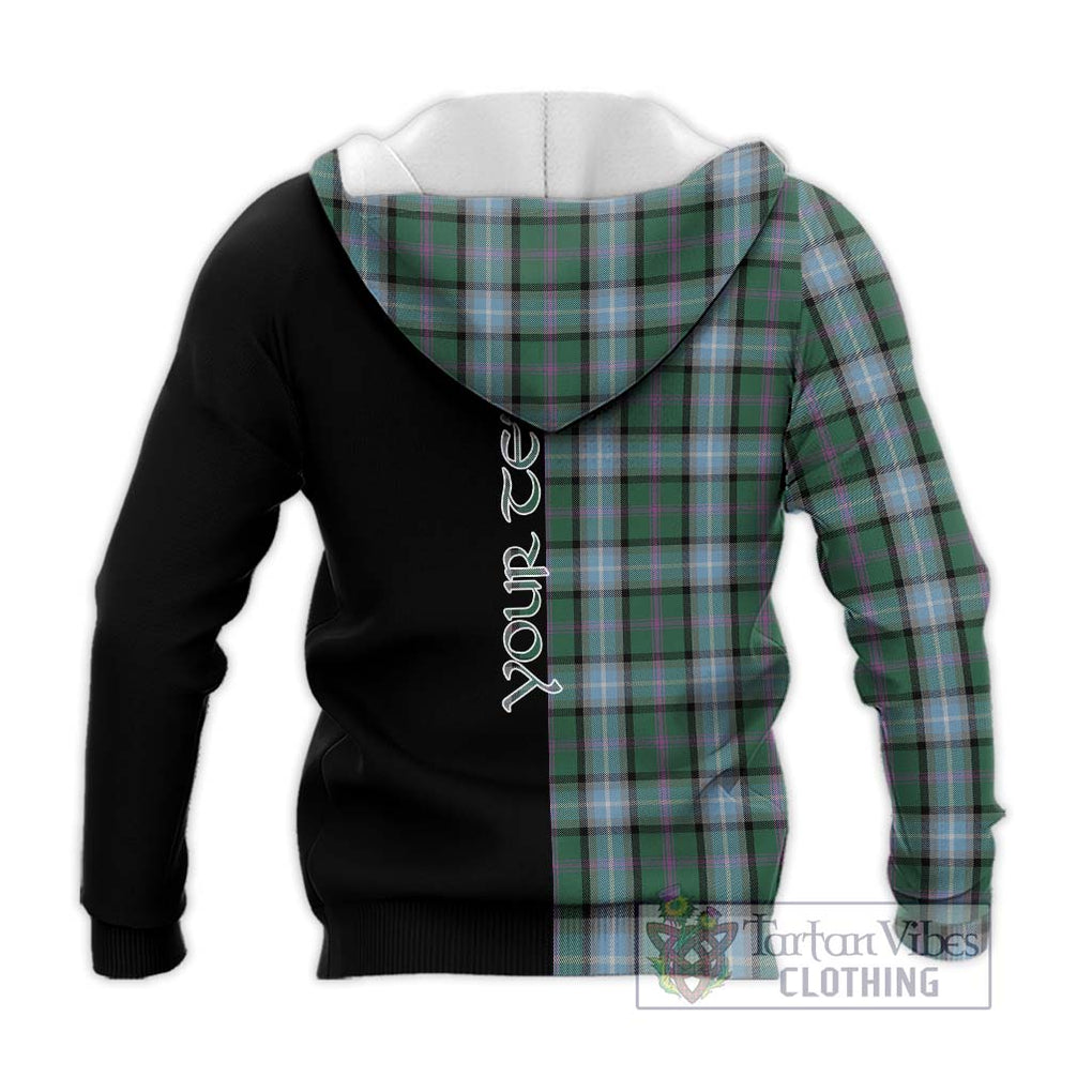 Alexander of Menstry Hunting Tartan Knitted Hoodie with Family Crest and Half Of Me Style - Tartanvibesclothing Shop