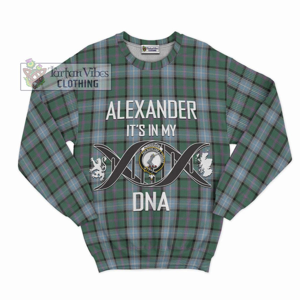 Alexander of Menstry Hunting Tartan Sweatshirt with Family Crest DNA In Me Style - Tartanvibesclothing Shop