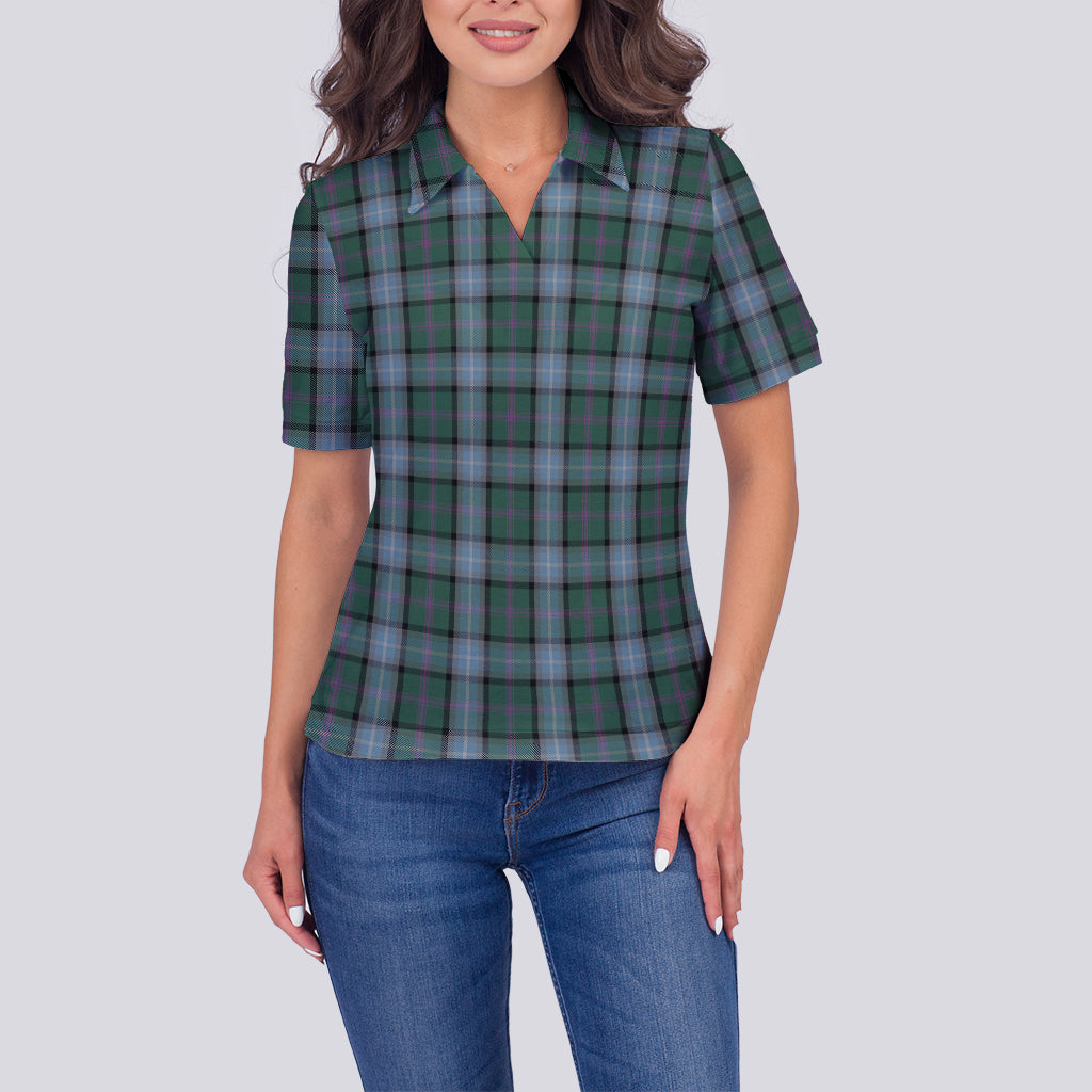 Alexander of Menstry Hunting Tartan Polo Shirt For Women - Tartanvibesclothing