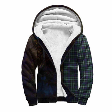 Allardice Tartan Family Crest Sherpa Hoodie Alba Gu Brath Be Brave Lion Ancient Style Unisex S - Tartan Vibes Clothing