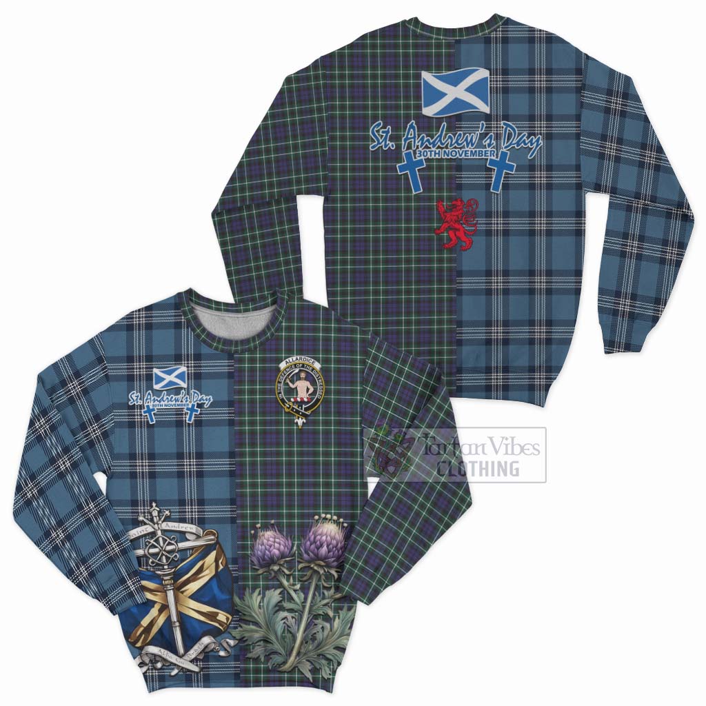 Tartan Vibes Clothing Allardice Tartan Sweatshirt Happy St. Andrew's Day Half Tartan Style