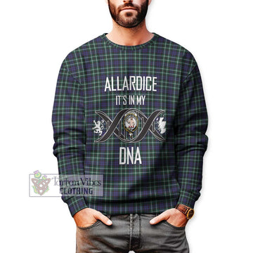 Allardice Tartan Sweatshirt with Family Crest DNA In Me Style