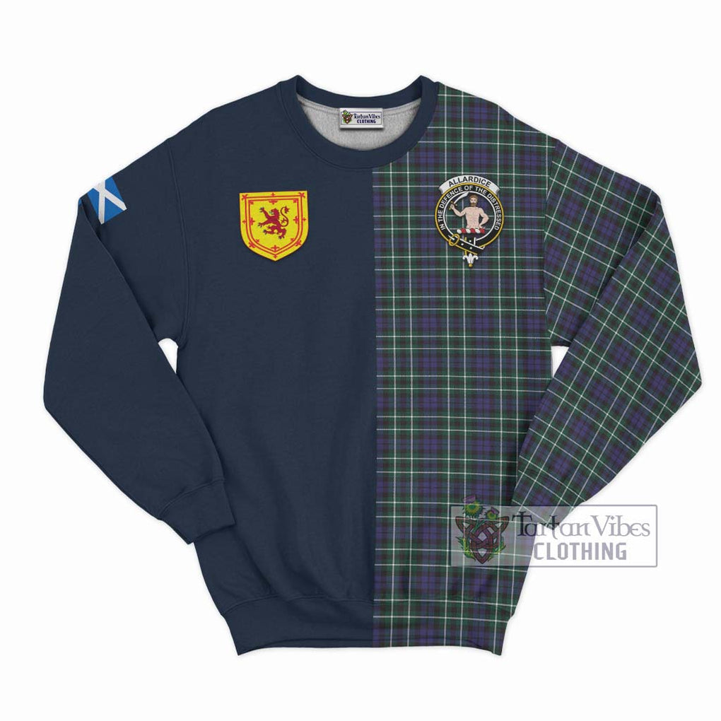 Tartan Vibes Clothing Allardice Tartan Sweatshirt with Scottish Lion Royal Arm Half Style