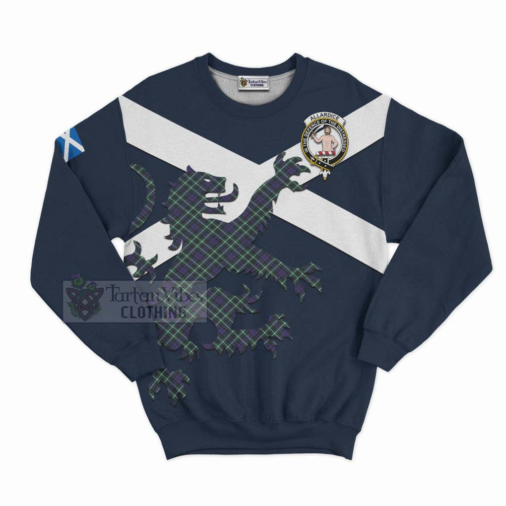 Tartan Vibes Clothing Allardice Tartan Lion Rampant Sweatshirt – Proudly Display Your Heritage with Alba Gu Brath and Clan Name