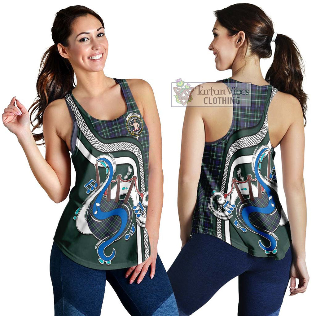 Allardice Tartan Women's Racerback Tanks with Epic Bagpipe Style 4XL - Tartanvibesclothing Shop