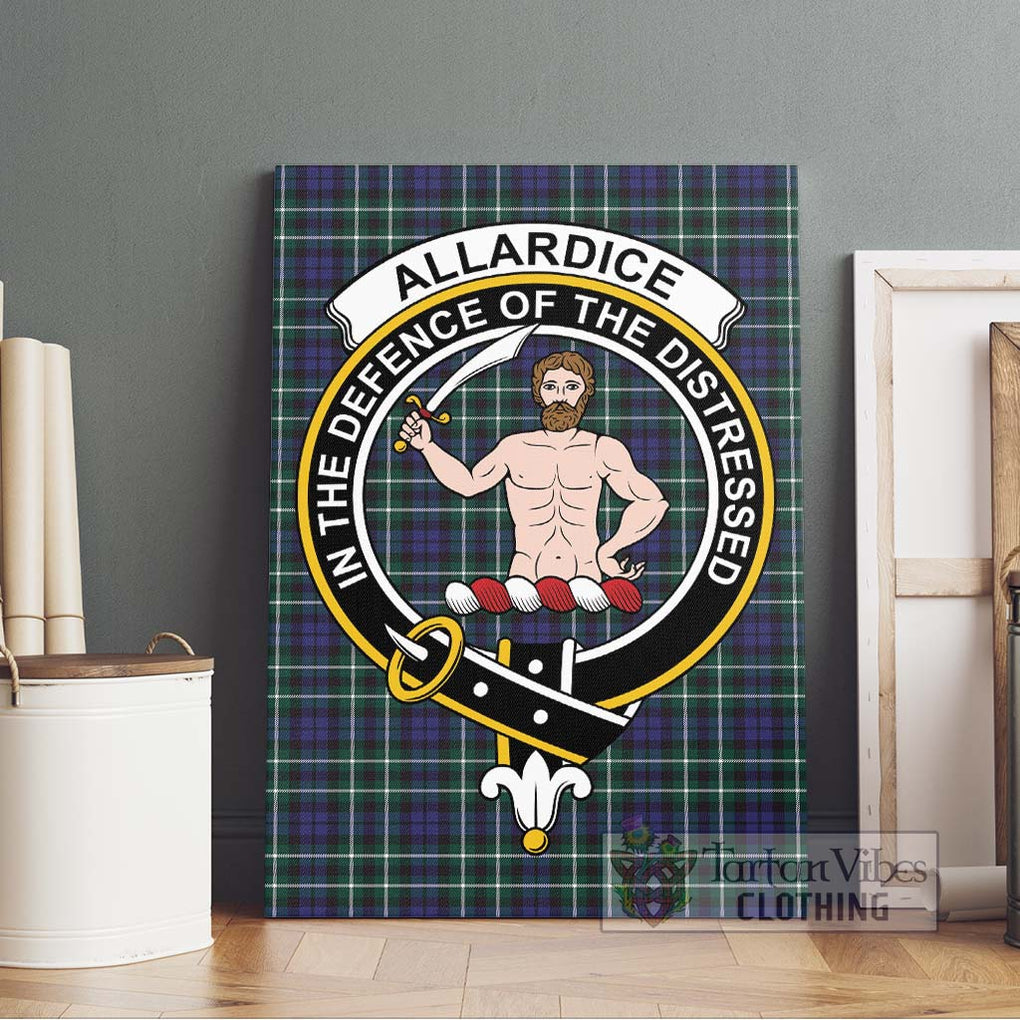 Allardice Tartan Canvas Print Wall Art with Family Crest Without Frame - Tartan Vibes Clothing