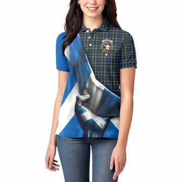 Allardice Tartan Women's Polo Shirt with Family Crest Scotland Patriotic Style