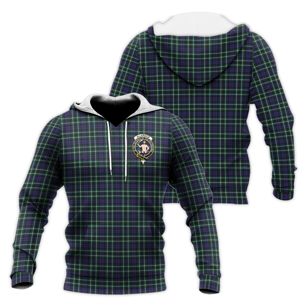 Allardice Tartan Knitted Hoodie with Family Crest Unisex Knitted Hoodie - Tartanvibesclothing