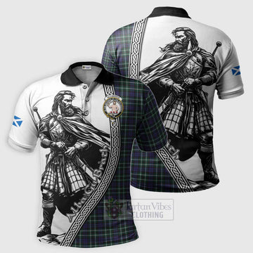 Allardice Tartan Clan Crest Polo Shirt with Highlander Warrior Celtic Style