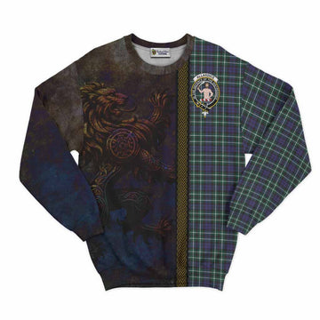 Allardice Tartan Family Crest Sweatshirt Alba Gu Brath Be Brave Lion Ancient Style Unisex - Tartan Vibes Clothing