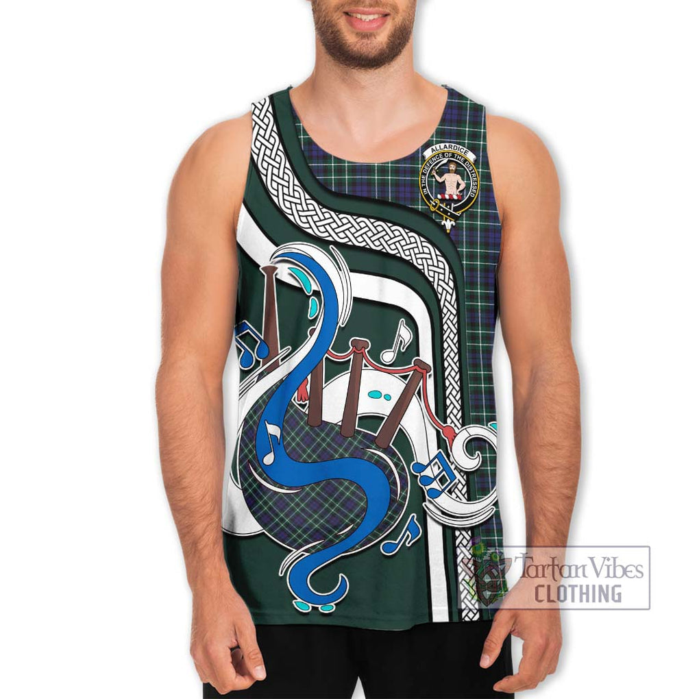 Allardice Tartan Men's Tank Top with Epic Bagpipe Style Men - Tartanvibesclothing Shop