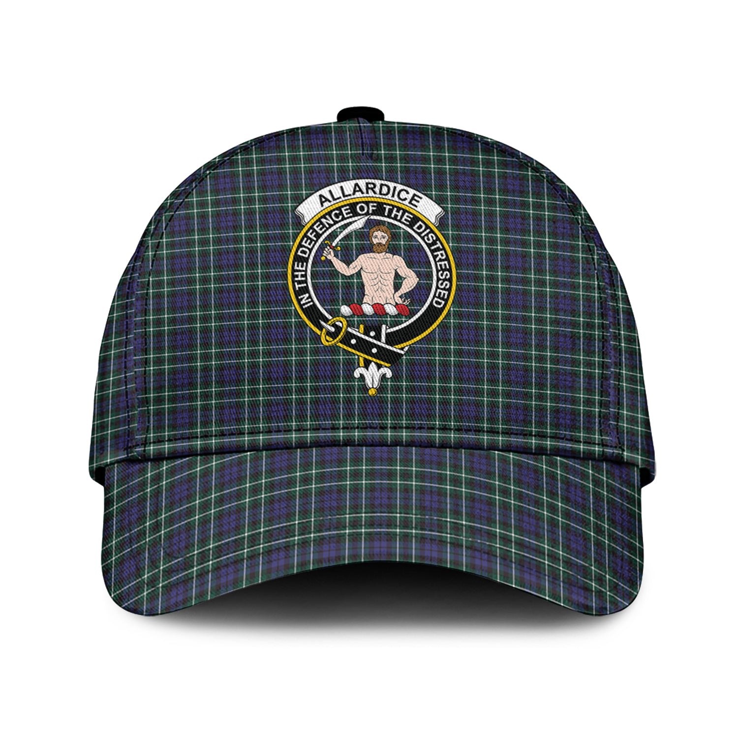 Allardice Tartan Classic Cap with Family Crest Classic Cap Universal Fit - Tartanvibesclothing