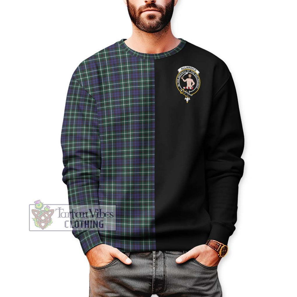 Allardice Tartan Sweatshirt with Family Crest and Half Of Me Style Unisex - Tartanvibesclothing Shop