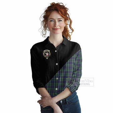 Allardice Tartan Women's Casual Shirt with Family Crest and Military Logo Style