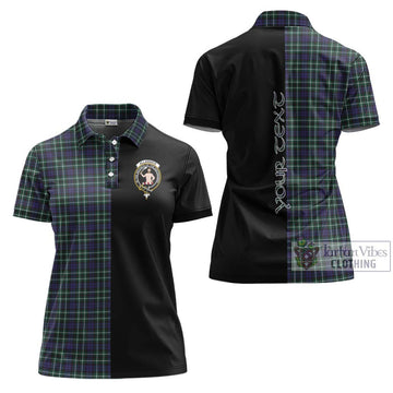 Allardice Tartan Women's Polo Shirt with Family Crest and Half Of Me Style