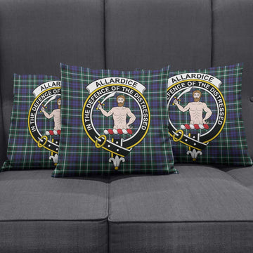 Allardice Tartan Pillow Cover with Family Crest