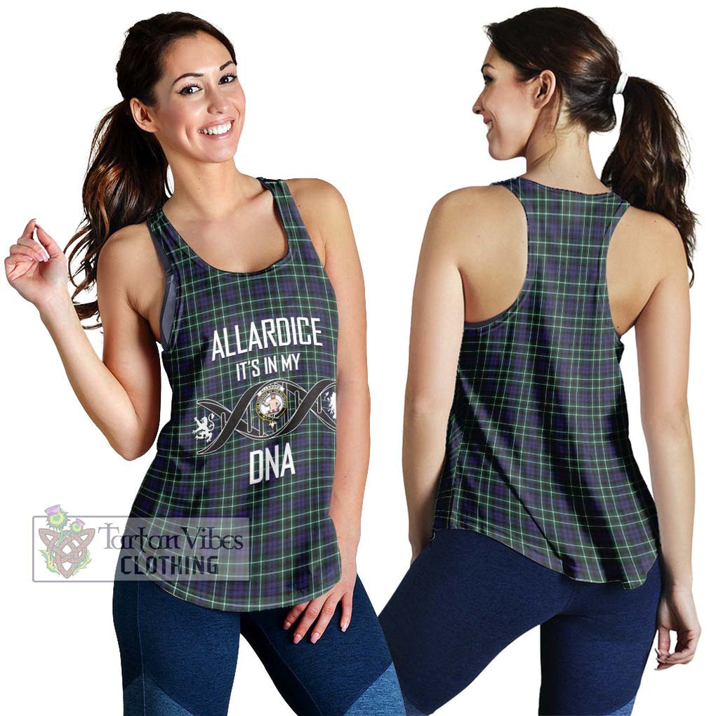 Allardice Tartan Women's Racerback Tanks with Family Crest DNA In Me Style 4XL - Tartanvibesclothing Shop