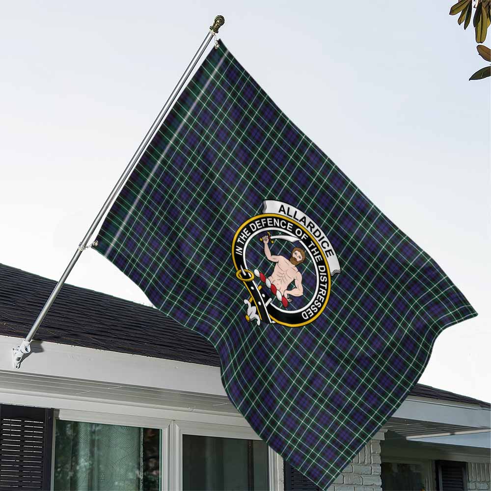 Allardice Tartan House Flag with Family Crest House Flag - Tartan Vibes Clothing